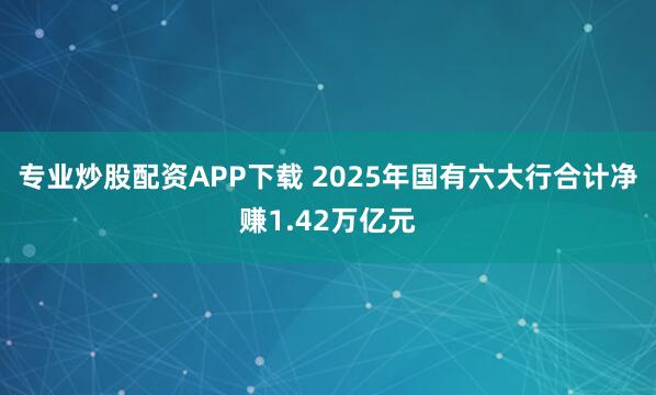 专业炒股配资APP下载 2025年国有六大行合计净赚1.42万亿元